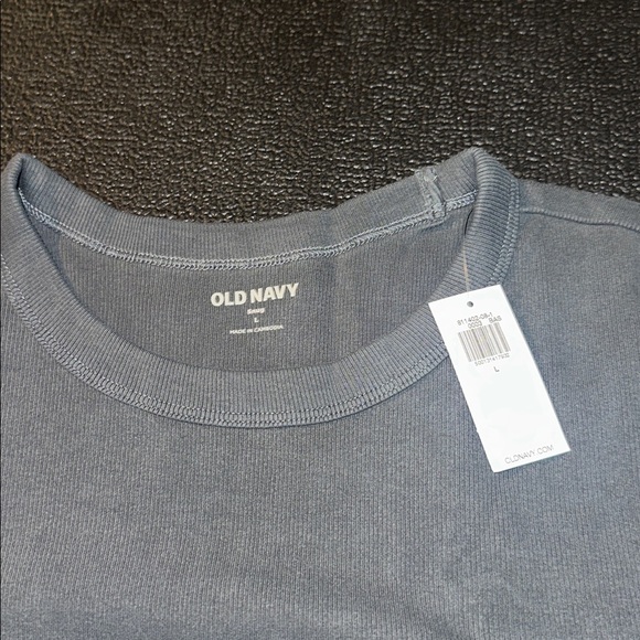 Old Navy Women's ribbed snug crop tee size large gray - Picture 4 of 7
